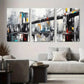 3pcs Brooklyn Bridge Modern Abstract Cityscape Metal Print Ready to Hang Art