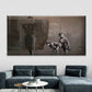 Curious Children Peeking Wall Art Canvas Office Home Room Framed 120x60cm