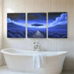 3pcs UFO Night Landscape Spaceship Perfect Wall Art Set Canvas Framed 40x60cm - High Quality Print 100% Australian Made Wall Canvas Ready to Hang