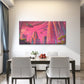 Retro Futuristic Cityscape Wall Art Canvas Office Home Room Framed 120x60cm