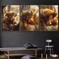 3pcs Highland Cow Animal Cattle Metal Print Ready to Hang Art