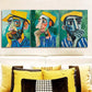 3pcs Abstract Man Portrait Waterproof Perfect Wall Art Set Canvas Framed 40x60cm - High Quality Print 100% Australian Made Wall Canvas Ready to Hang