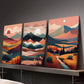 3pcs Modern Sunset Landscape Decoration Wall Art Set Canvas Framed 40x60cm - High Quality Print 100% Australian Made Wall Canvas Ready to Hang