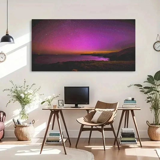 Contemporary Retro Décor Starry Wall Art Canvas Office Home Room Framed 120x60cm