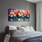 Vibrant Multicolor Flower Wall Art Canvas Office Home Room Framed 120x60cm