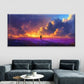 Clouds & Figure Sky & Storm Wall Art Canvas Office Home Room Framed 80x45cm