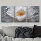 3pcs White Lotus Flowers Beauty Water Decorating Wall Art Set Canvas Framed 40x60cm - High Quality Print 100% Australian Made Wall Canvas Ready to Hang