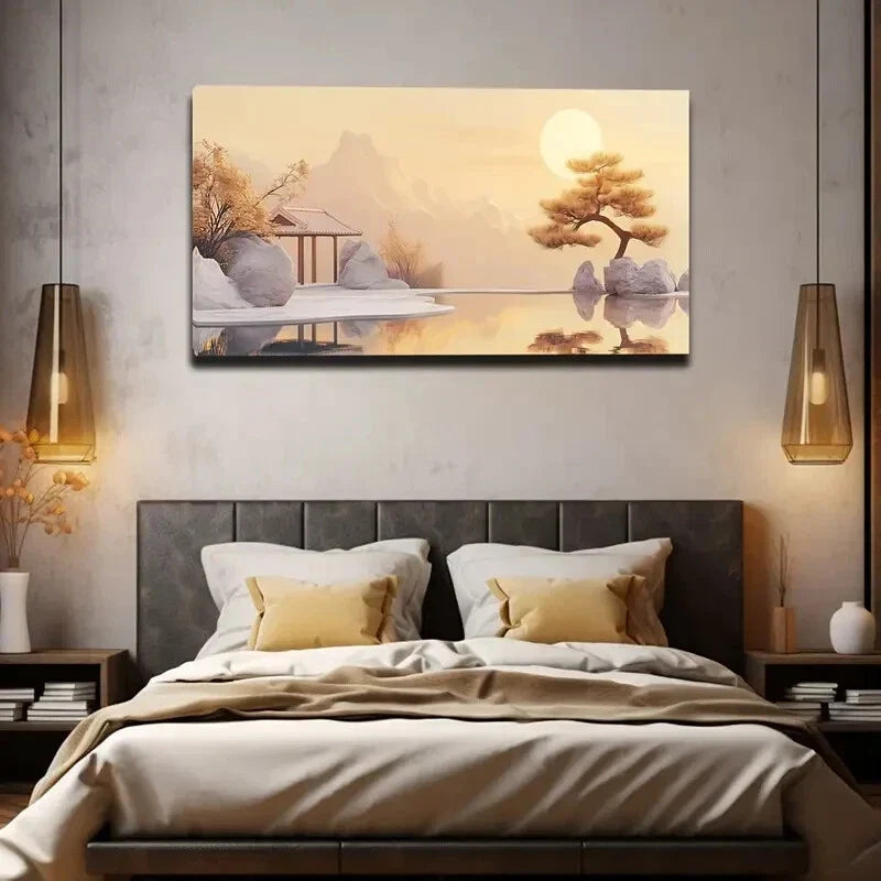 Next to Several Large Stones Wall Art Canvas Office Home Room Framed 120x60cm