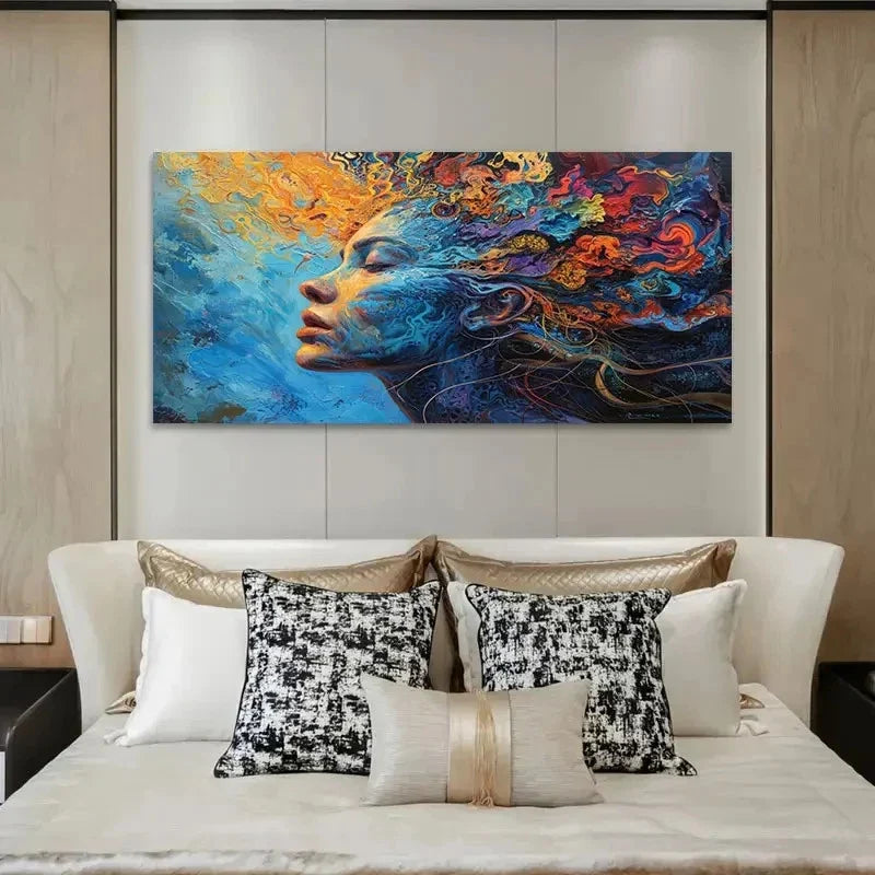 Individualistic Portrait Scale Wall Art Canvas Office Home Room Framed 120x60cm