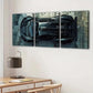 3pcs Vintage Fashion Black Cool Sports Car Gray Wall Art Set Canvas Framed 40x60cm - High Quality Print 100% Australian Made Wall Canvas Ready to Hang