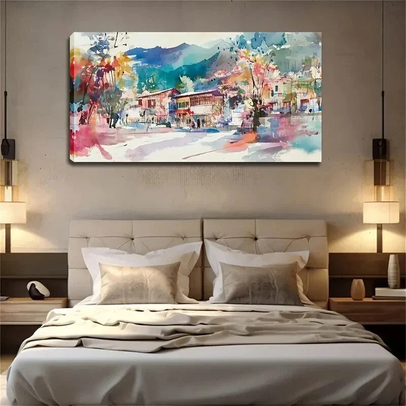 Winter Spring Color Palette Wall Art Canvas Office Home Room Framed 120x60cm