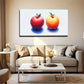 Green Leaves Brown Stem Apple Wall Art Canvas Office Home Room Framed 120x60cm