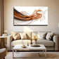 Extra Abstract Brown Beige Wall Art Canvas Office Home Room Framed 80x45cm