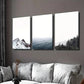 3pcs Simple Nordic Mountain Forest & Ocean Wall Art Set Canvas Framed 40x60cm - High Quality Print 100% Australian Made Wall Canvas Ready to Hang
