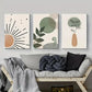 3pcs Bohemian Style with Green Tones Wall Art Set Canvas Framed 40x60cm - High Quality Print 100% Australian Made Wall Canvas Ready to Hang