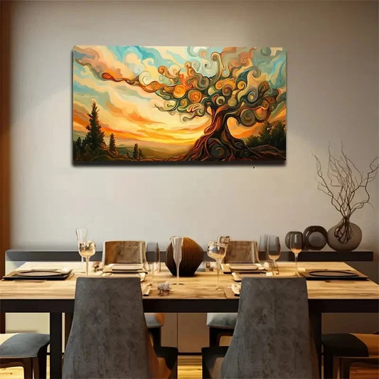 Bohemian Modern Spray Wall Art Canvas Office Home Room Framed 120x60cm