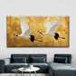 Flying Red Crowned Cranes Wall Art Canvas Office Home Room Framed 120x60cm