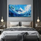 Vibrant Blue Wave Perfect Wall Art Canvas Office Home Room Framed 120x60cm