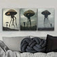 3pcs Mushroom Monster Theme Metal Print Ready to Hang Art