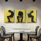 3pcs Urban Expressionism for Man Sitting Perfect Wall Art Set Canvas Framed 40x60cm - High Quality Print 100% Australian Made Wall Canvas Ready to Hang