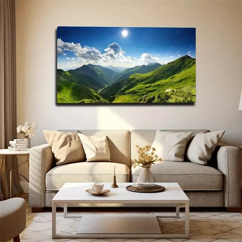 Color Harmony Of Sky Wall Art Canvas Office Home Room Framed 120x60cm