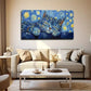 Sleeping Cat With Vibrant Blue Wall Art Canvas Office Home Room Framed 120x60cm