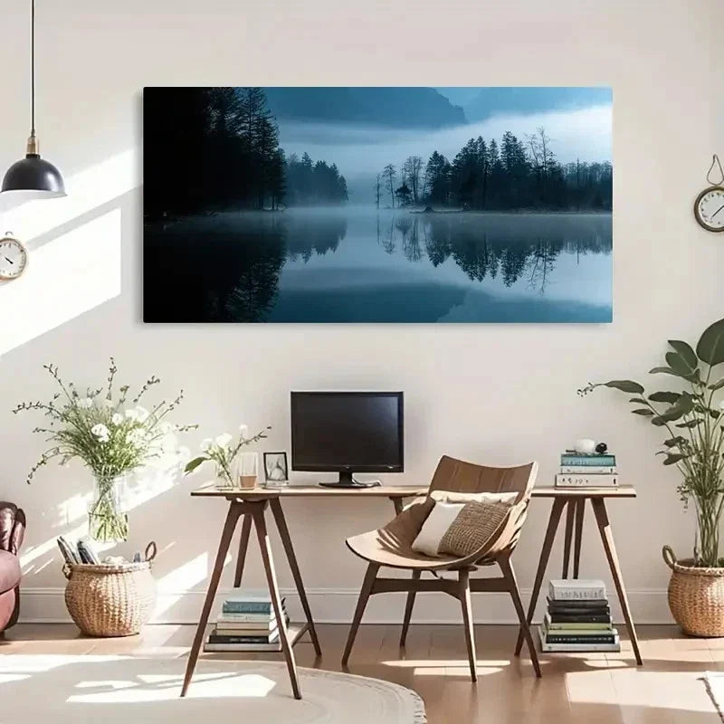 Spring & Winter Season Nature Wall Art Canvas Office Home Room Framed 120x60cm