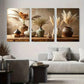 3pcs Vintage Vase and Pampas Grass Metal Print Ready to Hang Art