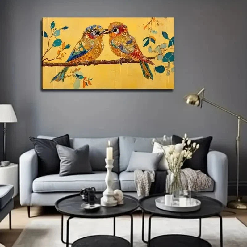 Mural Artistic Painting Bring Wall Art Canvas Office Home Room Framed 80x45cm