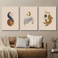 3pcs Mystical Animals & Celestial Wall Art Set Canvas Framed 40x60cm - High Quality Print 100% Australian Made Wall Canvas Ready to Hang