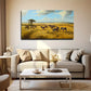 Savannah Animal Migration Wall Art Canvas Office Home Room Framed 80x45cm
