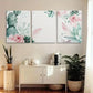 3pcs Watercolor Green Cactus and Pink Flowers Wall Art Set Canvas Framed 40x60cm - High Quality Print 100% Australian Made Wall Canvas Ready to Hang