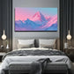 Pink To Purple Mountain Wall Art canvas office home room framed 120x60cm