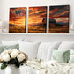 3pcs Rustic Barn American Flag Sun Shine Clouds Wall Art Set Canvas Framed 40x60cm - High Quality Print 100% Australian Made Wall Canvas Ready to Hang