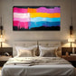 Thick Ribbons Different Color Wall Art Canvas Office Home Room Framed 120x60cm