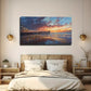Sunset Seaside Landscape Decor Wall Art Canvas Office Home Room Framed 120x60cm