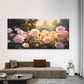 Delicate Pink Rose Blooming Wall Art Canvas Office Home Room Framed 120x60cm