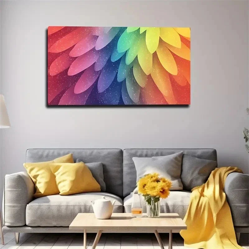 Colorful Leaves Decorative Wall Art Canvas Office Home Room Framed 120x60cm