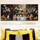 3pcs Fruit, Flowers, And A Jug Floral   Wall Art Set Canvas Framed 40x60cm - High Quality Print 100% Australian Made Wall Canvas Ready to Hang
