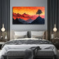 High Mountain Tree Wall Art Canvas Office Home Room Framed 120x60cm