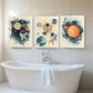 3pcs Playful Astronauts in Space Color Perfect Wall Art Set Canvas Framed 40x60cm - High Quality Print 100% Australian Made Wall Canvas Ready to Hang