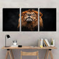 3pcs African Lion Starry Night Sky Black & White Metal Print Ready to Hang Art