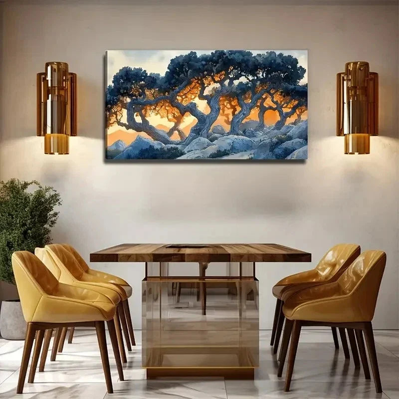 Serene Ancient Tree On Nature Wall Art Canvas Office Home Room Framed 120x60cm