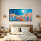 Abstract Geometric Cityscape Wall Art canvas office home room framed 120x60cm