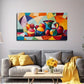 Abstract Fruit Teapot Wall Art Canvas Office Home Room Framed 80x45cm