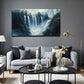 Grand Mountain Waterfall Lands Wall Art Canvas Office Home Room Framed 120x60cm