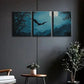 3pcs Moonlit Bats Darkness Shadow Night Perfect Wall Art Set Canvas Framed 40x60cm - High Quality Print 100% Australian Made Wall Canvas Ready to Hang