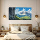Sunlit Peaks & Lush Greenery Wall Art Canvas Office Home Room Framed 120x60cm