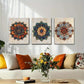 3pcs Intricate Vintage-Inspired Symmetry Perfect Wall Art Set Canvas Framed 40x60cm - High Quality Print 100% Australian Made Wall Canvas Ready to Hang