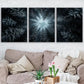3pcs Fashion Forest Sky Trees Blue Clouds Black Wall Art Set Canvas Framed 40x60cm - High Quality Print 100% Australian Made Wall Canvas Ready to Hang
